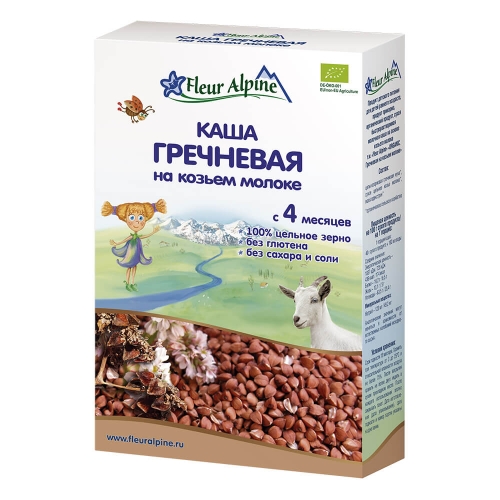 Молочная каша Fleur Alpine Гречневая на козьем молоке, 200 гр