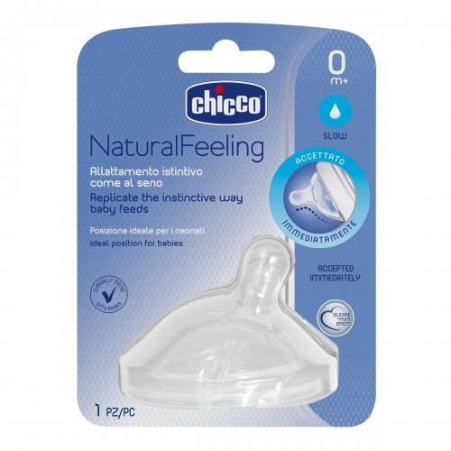 Соска силиконовая Chicco Natural Feeling, нормальный поток, 1 шт