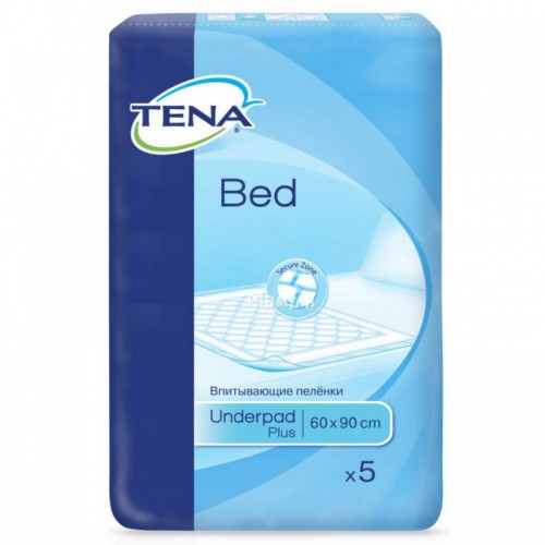 Одноразовые пеленки Tena Bed Plus, 60х90 см, 5 шт