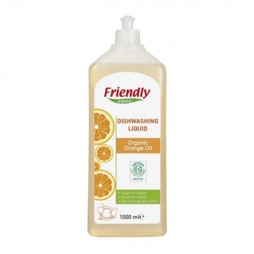 Органическое средство для мытья посуды Friendly Organic Апельсиновое масло, 1 л