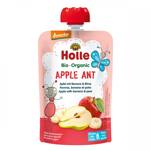 Детское пюре Holle Яблоко-банан-груша Apple Ant, 100 гр