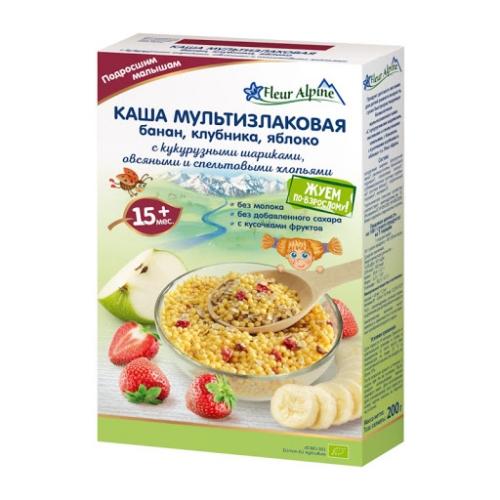 овсяные и спельтовые хлопья с кукурузными шариками и фруктами 200 гр.