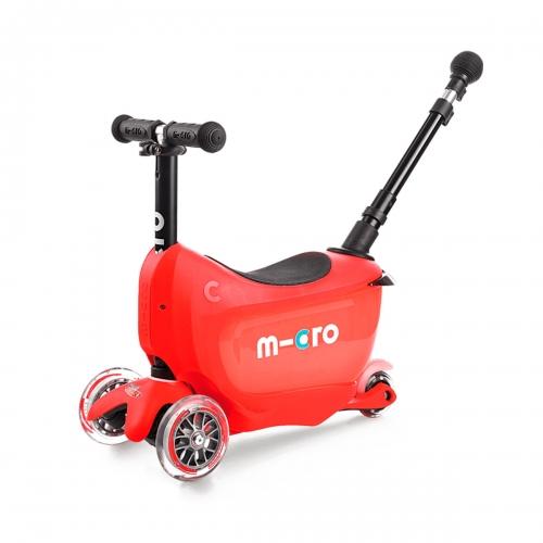 Mini2go Deluxe Plus – ЧЕРВОНИЙ (до 50 kg, до 20 kg із сидінням, трикол.)