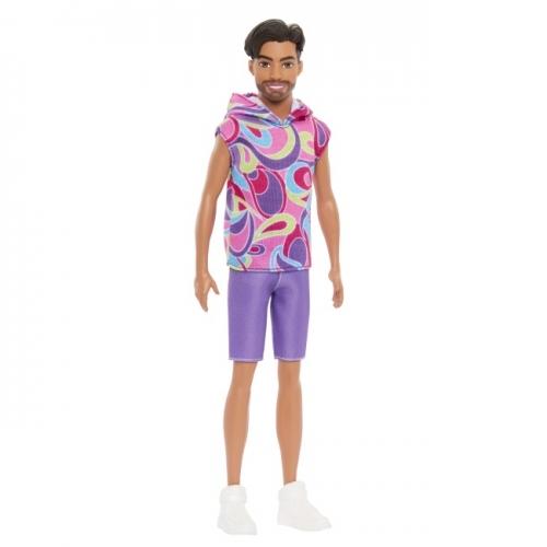 Лялька Barbie Fashionistas Кен Модник у вінтажному худі з коротким рукавом