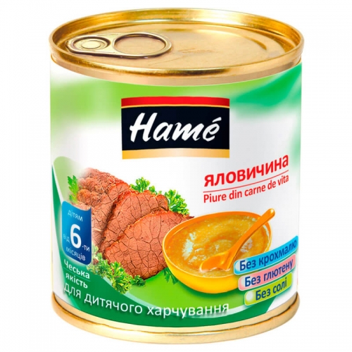 Мясное пюре Hame говядина, 100 г