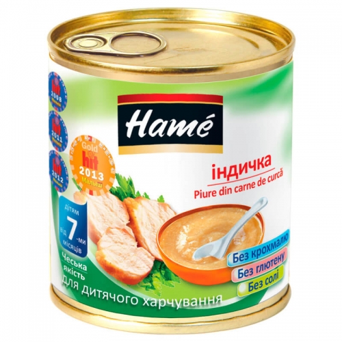 Мясное пюре Hame индейка, 100 г