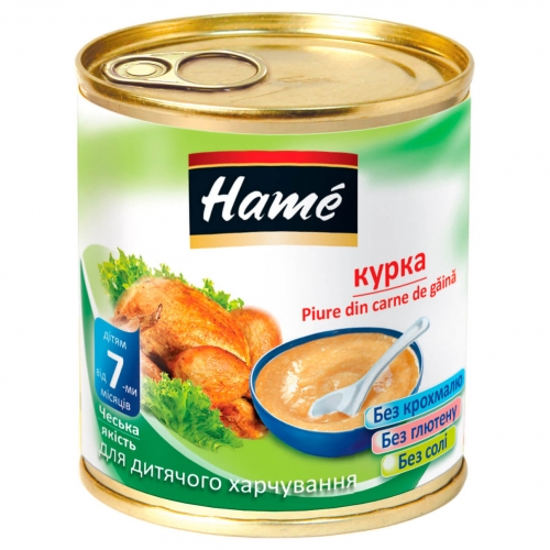 Мясное пюре Hame курица, 100 гр