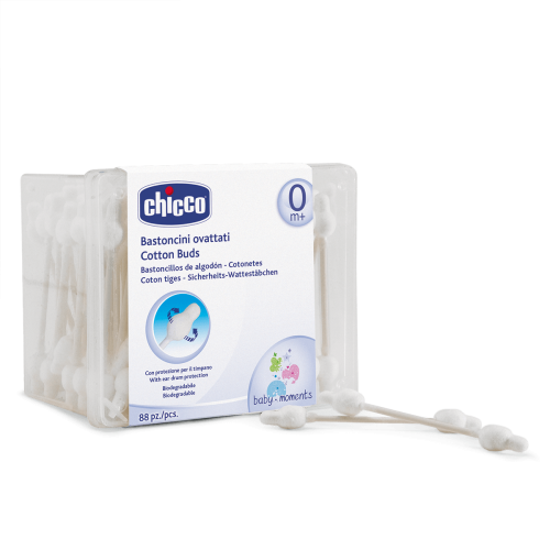 Палочки ватные с ограничителем Chicco, 88 шт