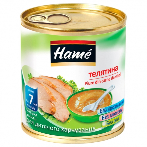 Мясное пюре Hame телятина, 100 гр